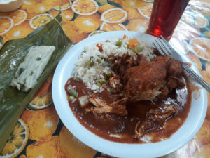 Chicken Mole and Tamalitos de Chipili