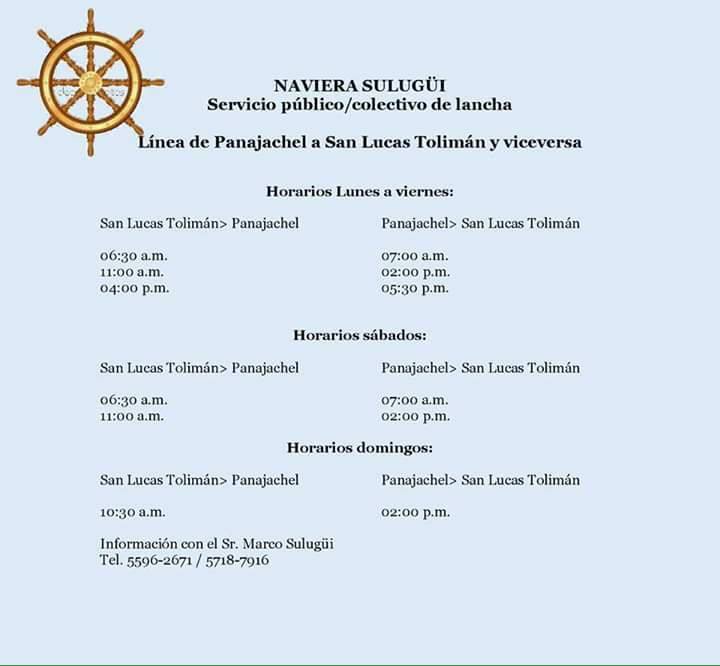 Lake Atitlan Boat Service Schedules San Lucas Toliman